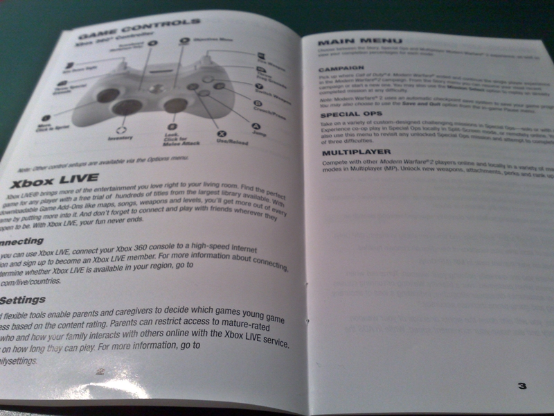Call of Duty: Modern Warfare 2 Manual