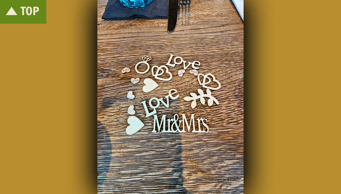 Heirats-Holzschmuck