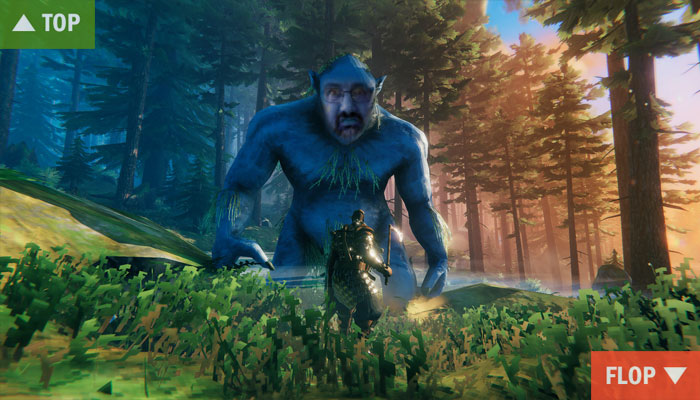Montage mit Redakteursgesicht auf Basis Screenshot Valheim