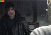 Tops & Flops – Leon! Screenshot des Videospiels "Resident Evil Requiem" mit einer Collage aus Leon Kennedy und einem M!-Mitarbeiter.