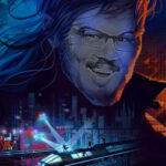 Collage aus Titelbild des Spiels Replaced mit einem M! Games Redakteur.