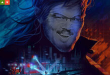 Collage aus Titelbild des Spiels Replaced mit einem M! Games Redakteur.