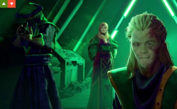 Screenshot Tides of Tomorrow mit Redakteurs-Gesichtern