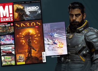 Die neue M! Games 393 Titelbild M! Games 393 plus Abo-Cover und Protagonist aus dem Spiel Saros