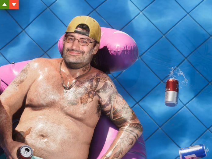 Artwork GTA VI Protagonist mit Redakteursgesicht.