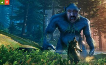 Montage mit Redakteursgesicht auf Basis Screenshot Valheim