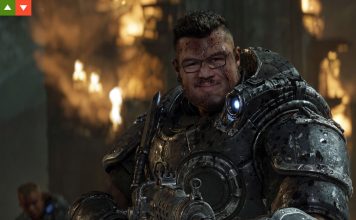Screenshot Gears of War E-Day mit Redakteurs-Gesicht (Montage)
