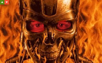 Cover Artwork Terminator 2D mit Redakteurs-Augen Montage