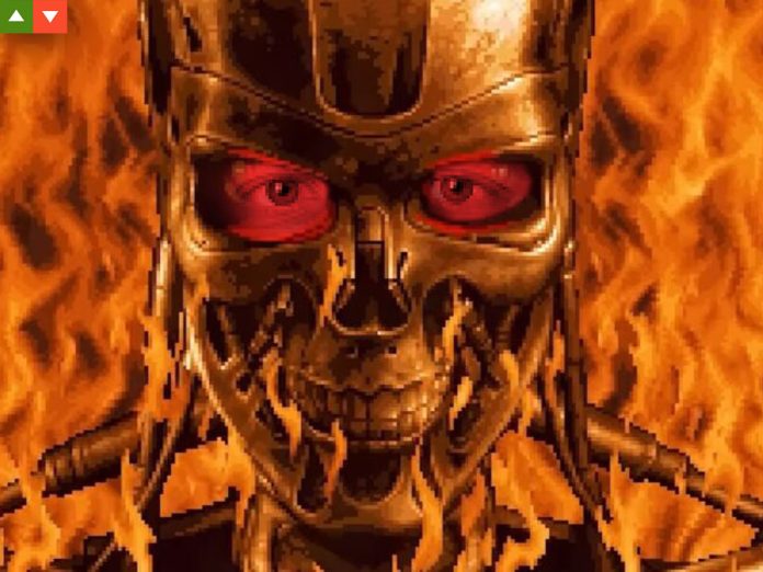 Cover Artwork Terminator 2D mit Redakteurs-Augen Montage