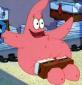Patrick in der Spongebobhose